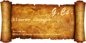 Glasner Csongor névjegykártya