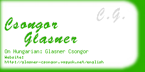 csongor glasner business card